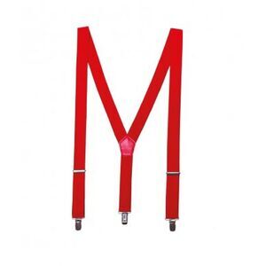 Premier Mens Clip On Braces / Red